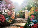 Victorian Canvas Paintings - Victorian Garden